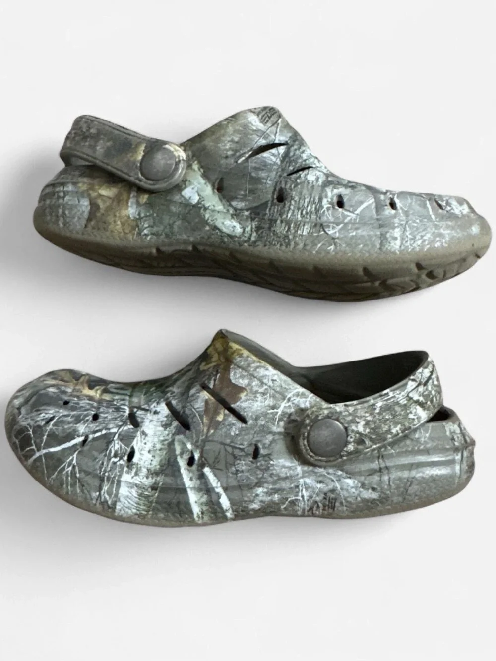 Kids Camouflage Slip-On Clog - Green/Brown